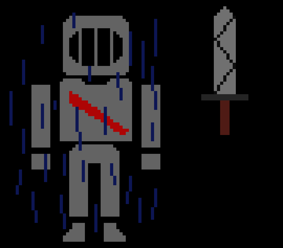 [2fcb16] Suit of Armor: *A sword lays buried in the ground....*