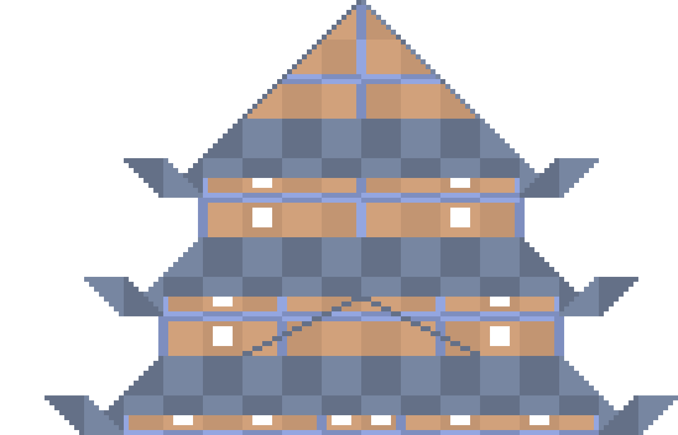 [94a429] large Japenese castle (ark)