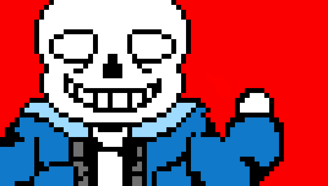 [619e86] SansVirus.exe appears behind glitch then knocks them to the ground with a bone causing a explosion -