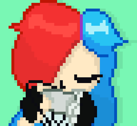 [583245] -Inhale- To answer that we gotta talk about... ... ...Really I don't know... I built her and whatnot repaired her a few times and yet I don't really understand why she's in love with him... Maybe it's because he's acts like a puppy but I don't fully know...