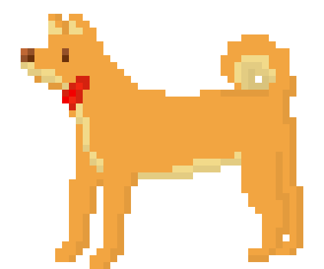 [be82ba] (The dog put his head down to let the Plushy pet him) 