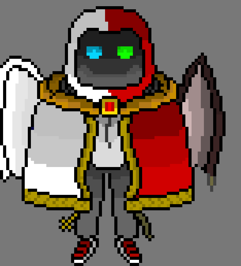 [ca8ee4] (Drinks energy potion then makes a cage aroound sans)