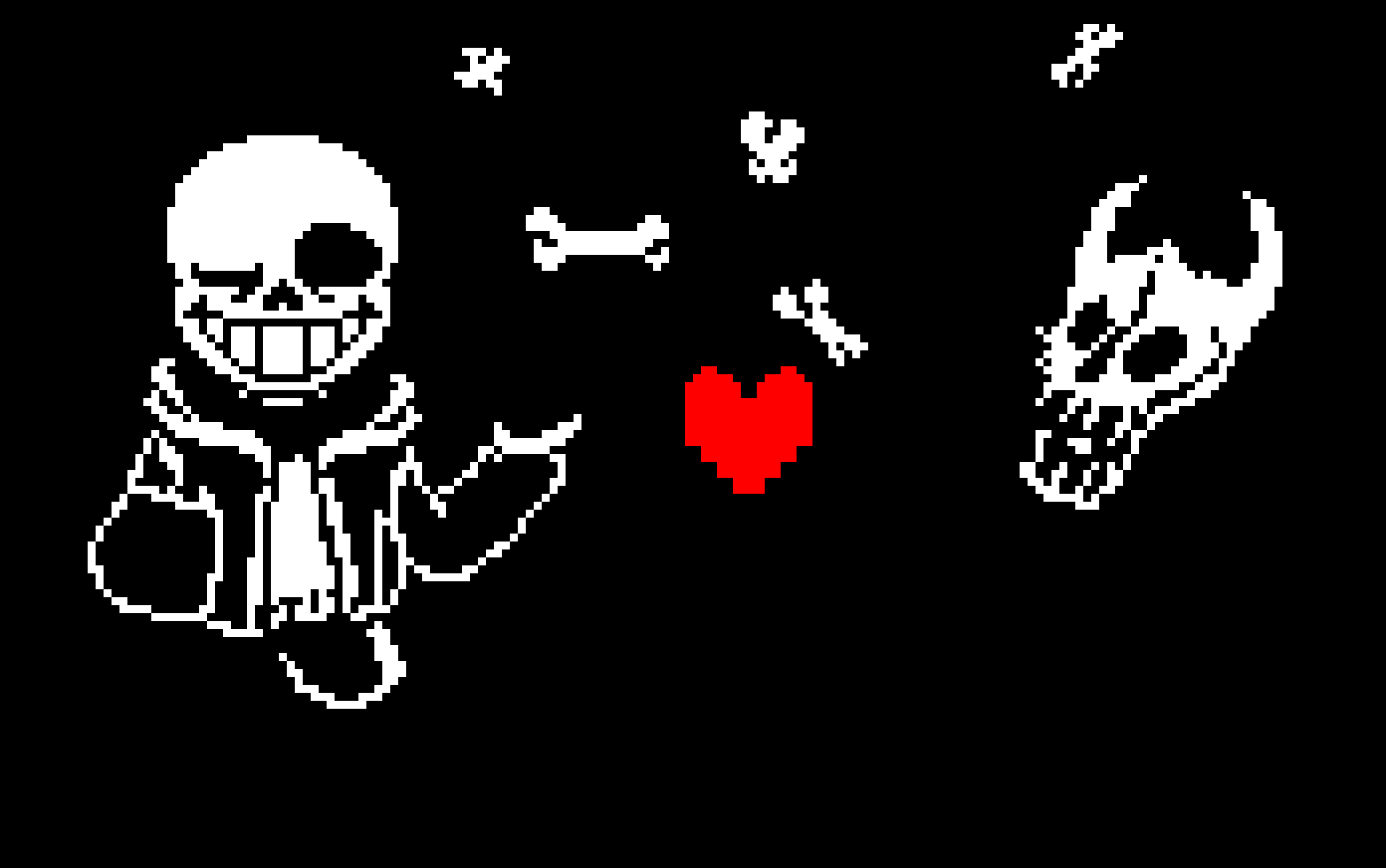 [d6a064] Sans: he be fimling a video and hes like "OH HI TODAY WE ARE KILLING THIS HEART THINGY"