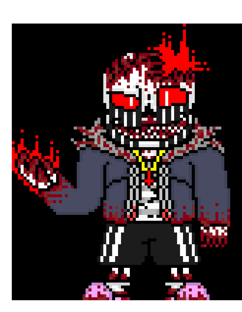 [f34aea] *he sees frisk, he gets flashbacks when frisk killed asgore and made everyone suffer from starvation, he just stands there, looking at frisk, with a enraged look* GR R R R R R 