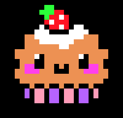 [bb720d] cupcake pixel art