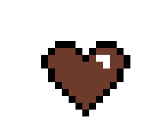 [1ab563] Dark Brown Heart