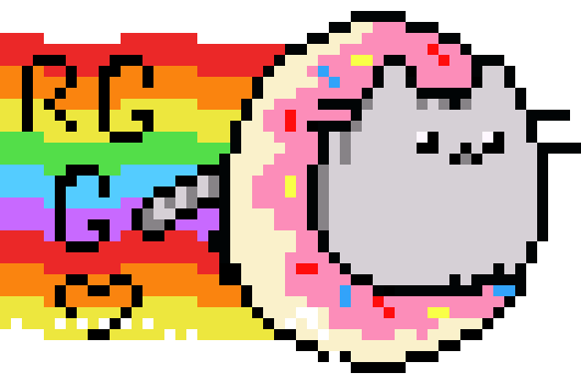 [9664c4] Nyan Pusheen donut cat 2