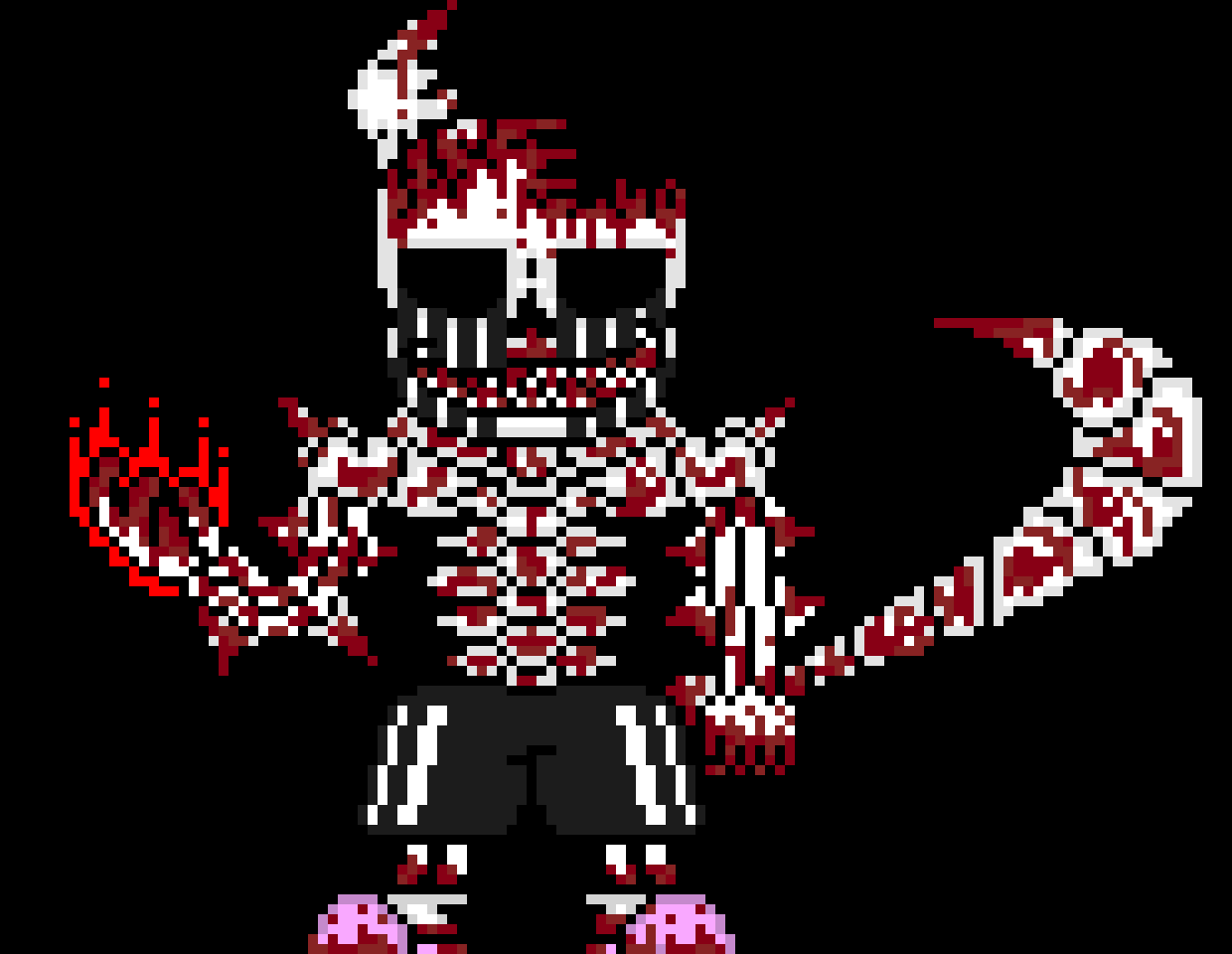 [e8cb42] oh right yeah the blood on my body *he throws some colour changing glasses at Dark and it perfectly lands on his eyes, the blood looks like orange juice* there we go, that should do the job