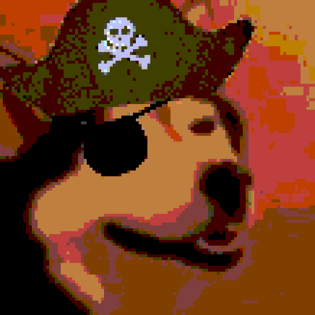 [990543] *He jumps from the crow's nest, into the makeshift river he created, and gets out, shaking like.... well, a dog.*