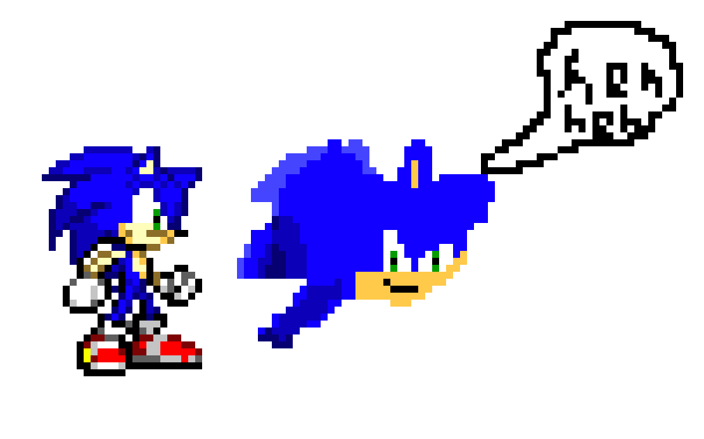 [d32543] modern sonic pixel art