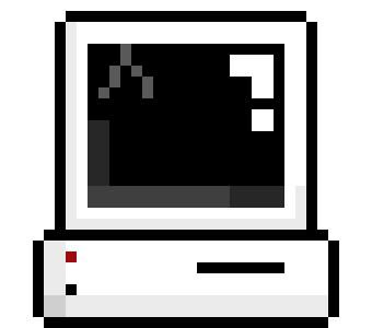 [7b7bce] *computer sits on the ground in the woods*