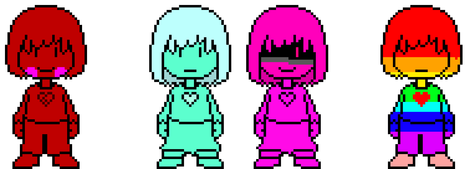 [dfb43a] Glitchtale Chara Amber Betty and Frisk, true powers