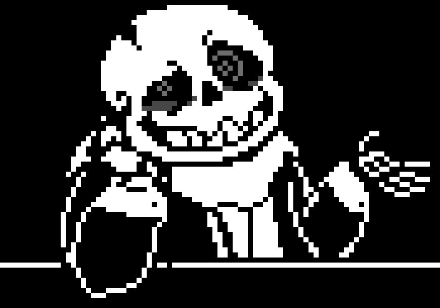 [9138ba] Undertale Unhinged Sans: hey im making my sprites in black and white so