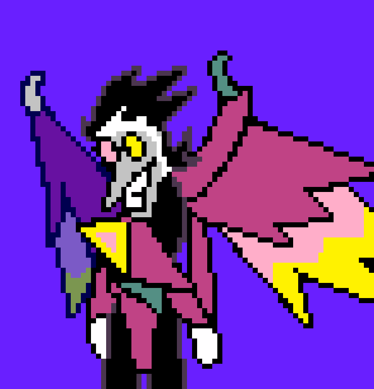 [5437d5] Spamton NEO-*He brushed the punch off*SO THATS HOW YOU WANNA PLAY?  SO BE IT *He began to fire tiny heads at Mettatron*