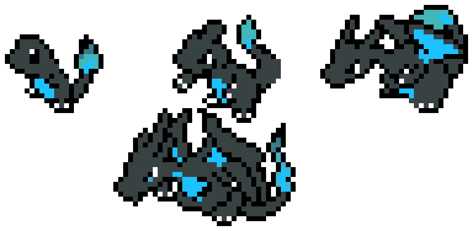 [431ed9] pixel art charizard line