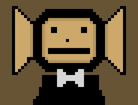 [c65169] |~| He shook his head. A poster of him hung behind him.  |~|(Brush is famously known as a scrapped project)