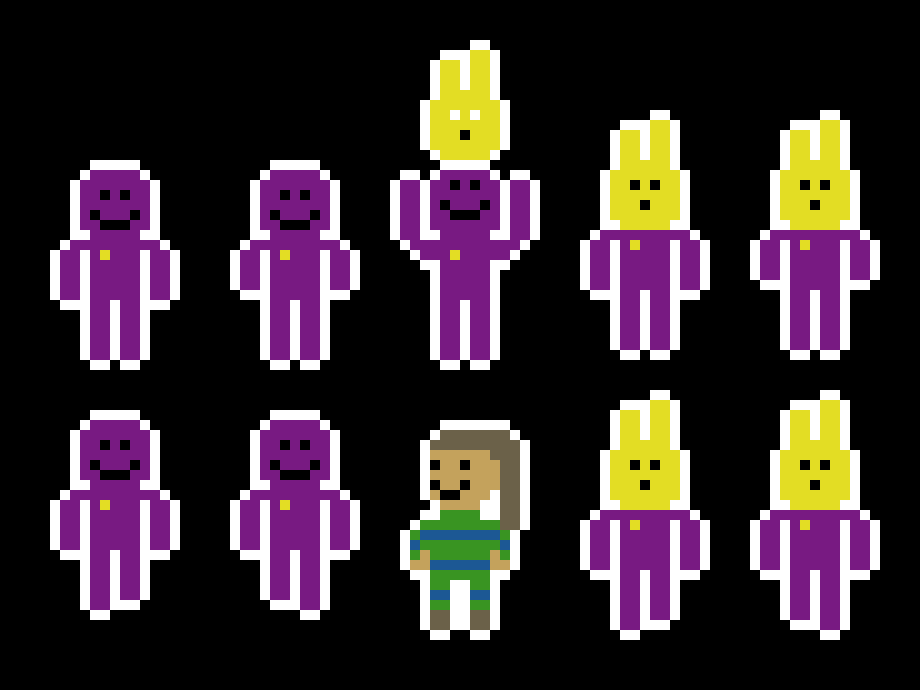 [4da92d] Purple Dude & Kid