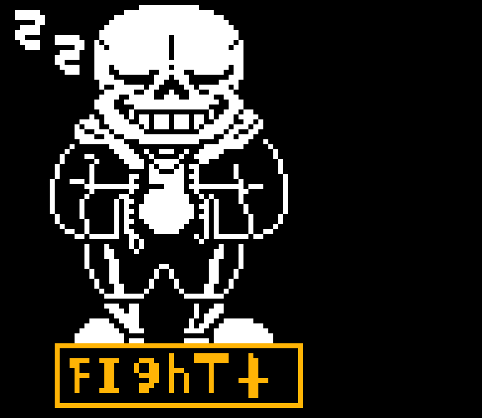 [43520c] (chara) PRESS FIGHT NOW! (sans sleeps)