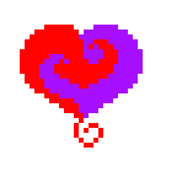 [d4a4f6] red & purple heart