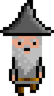 [bb0007] Pixel Wizard Grey Jumping AniF1