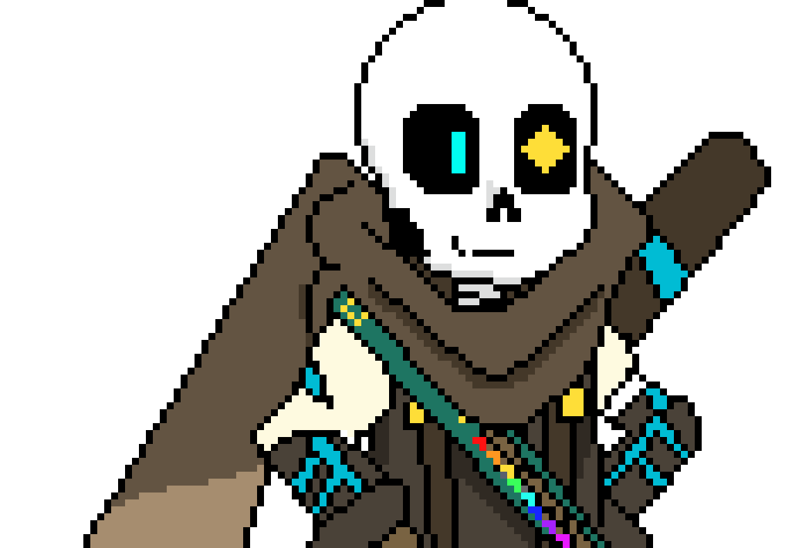 [b9de0d] but now, i use this ink sans sprite! its funny how i was so bad at drawing them but now im WAY better. i also know i imported this....but not all my good sprites are imported. - INK! sans