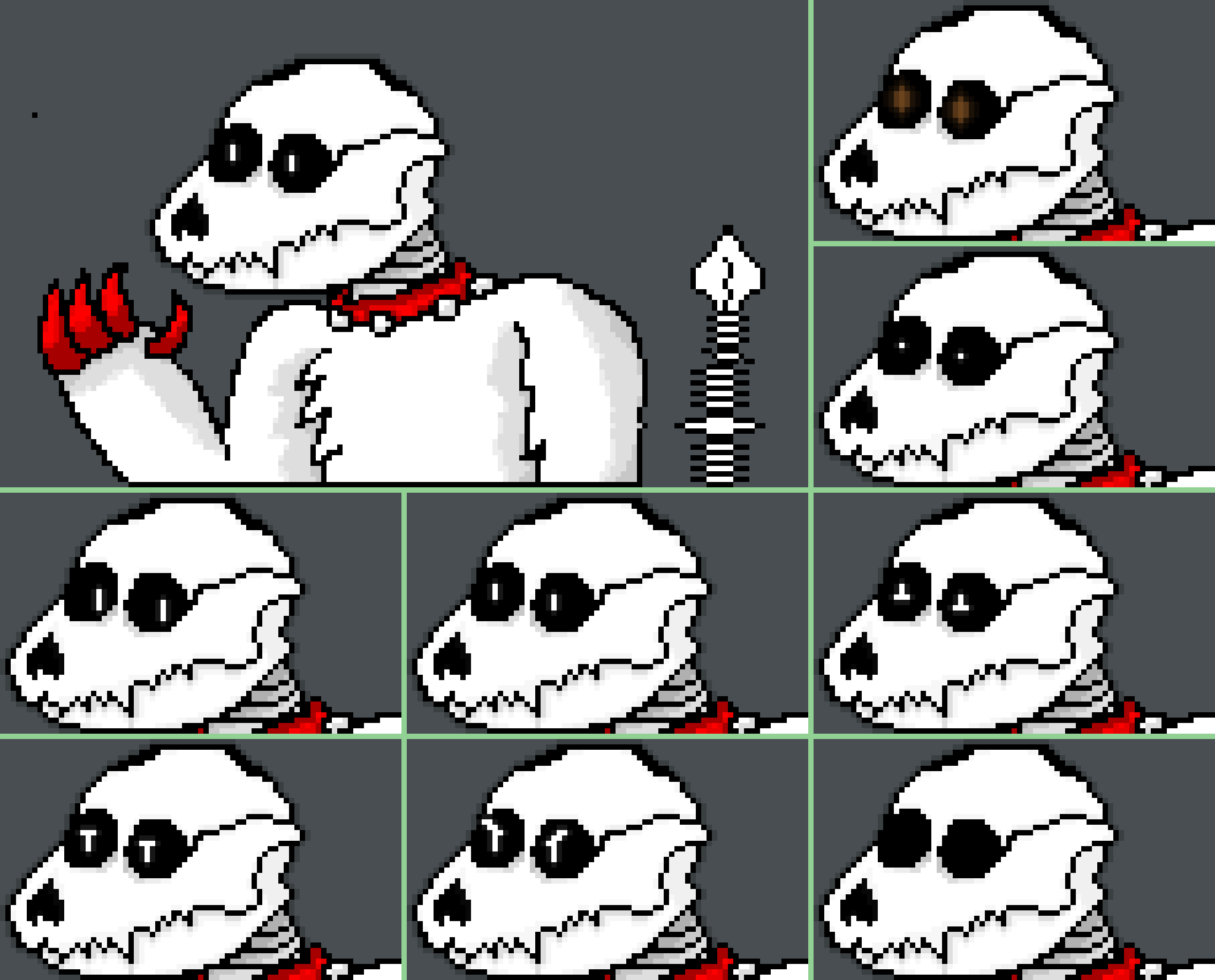 [95be89] There we go... I`m doing faces, more than working on even, making him more skeletal...