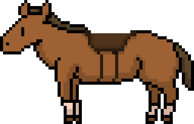 [9065f5] Pixel Horse Saddled