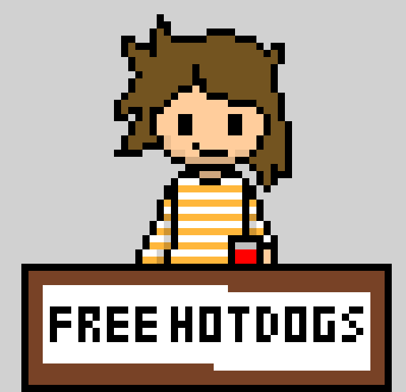 [f684ac] (at the park, selling hotdogs). -The Amazing Ez