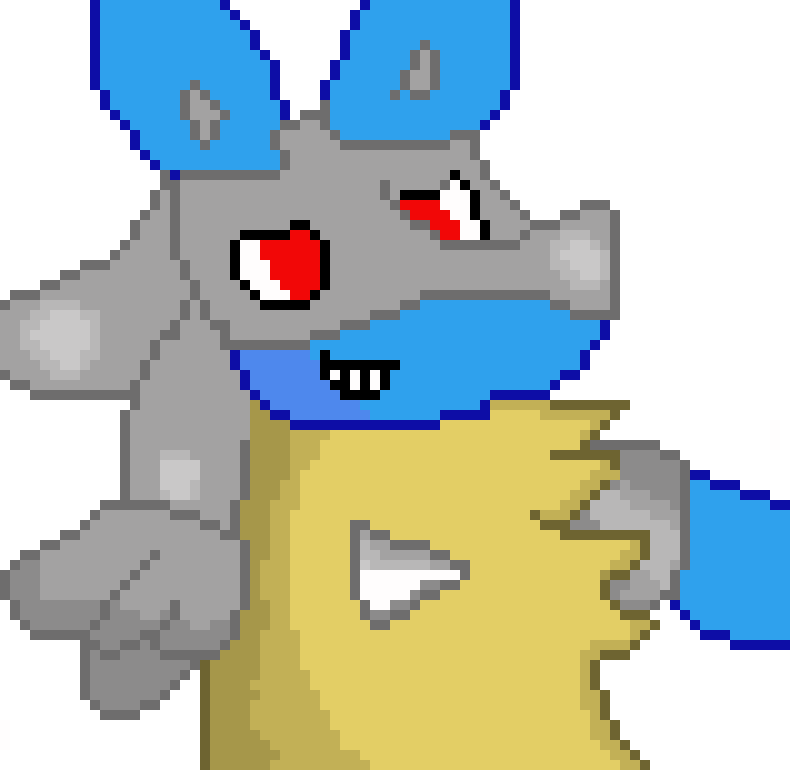 [9664c4] Pokemon Lucario Pixel Animation Frame 3