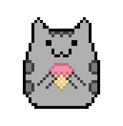 [6db394] Pusheen holding ice cream