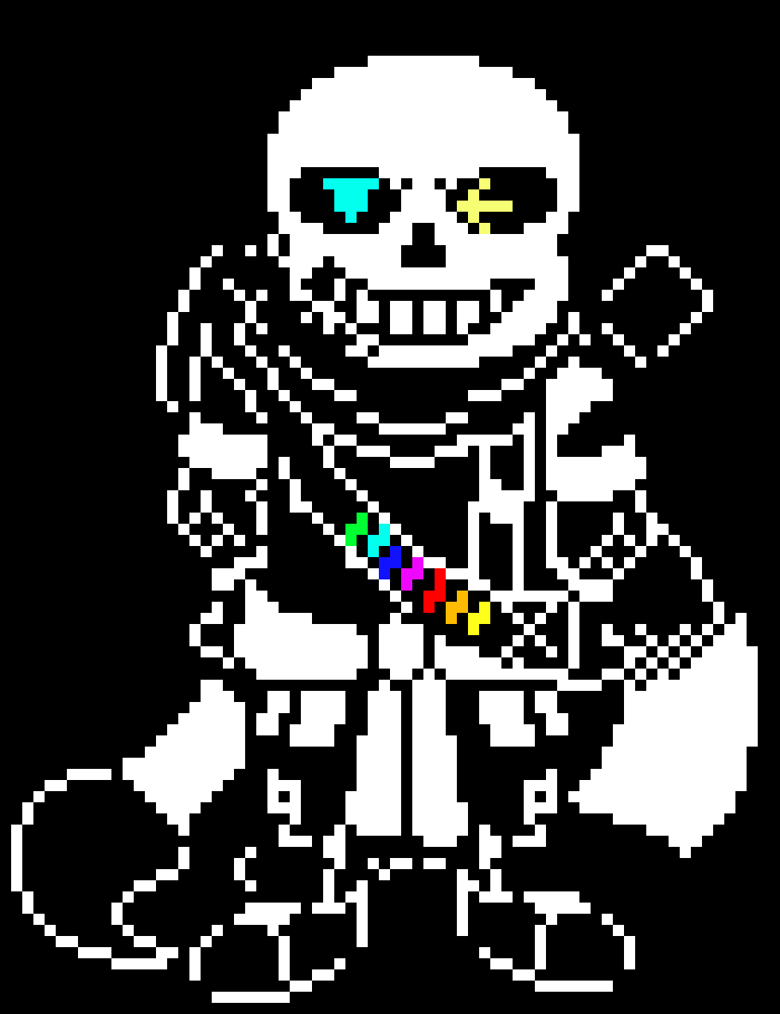 [43520c] *gets hit by bones* (hp ??? / ???) i know im the protector of the AU's but youre trying to kill me...  - ink