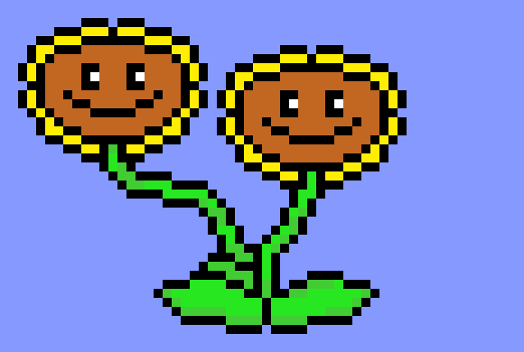 [5fd880] i made twin sunflower