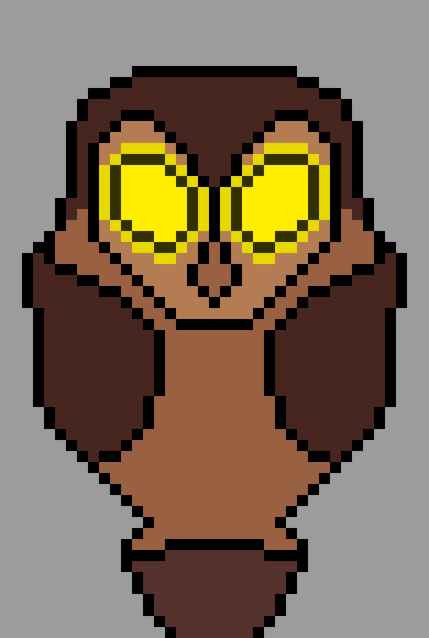 [49c117] *The eyes starts to glow and the owl twists off* -Owlbert (Cadmus)