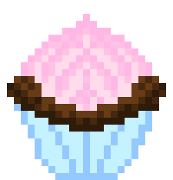[9664c4] chococupcake with pink icing
