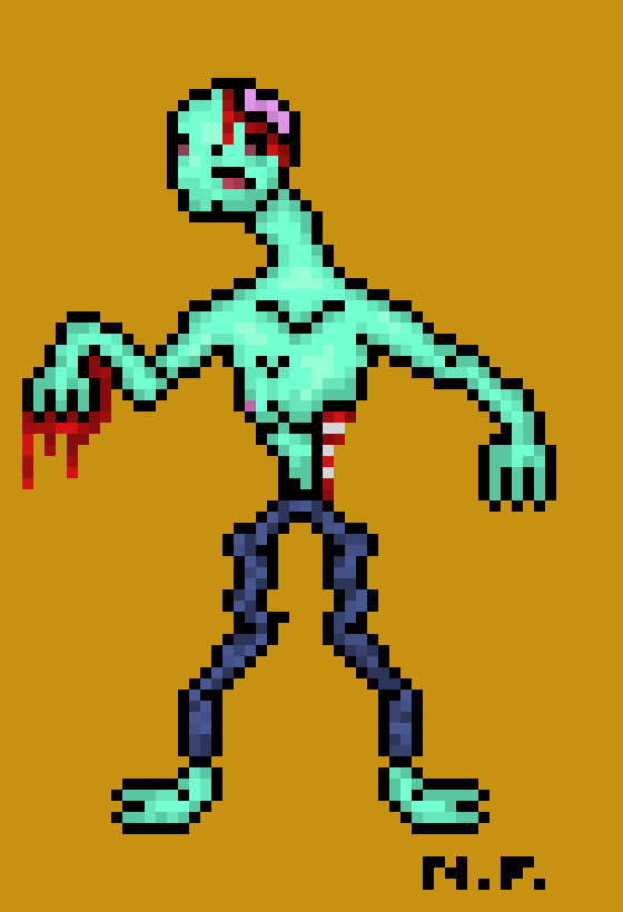 [9664c4] Skinny Zombie concept art