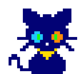 [05b0c1] *A Cat with Green Eyes stares at Geo from a distance*