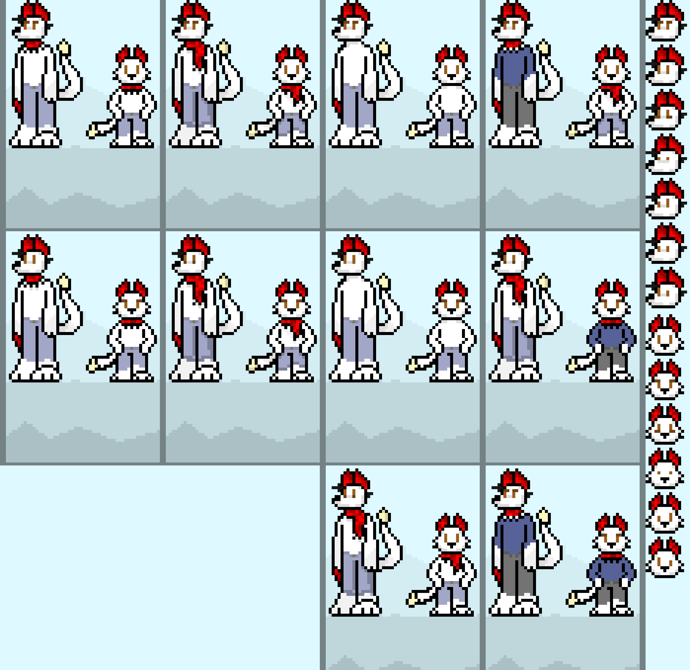 [95be89] Terrie and Kinder Terrie; Over world sprites