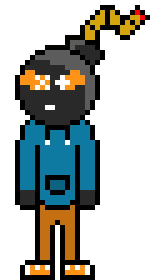 [41e661] -eyes turning into shapes, and string is getting lit on fire