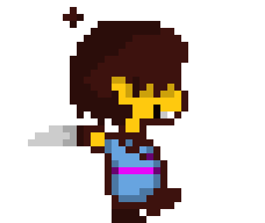 [1b0f91] Frisk Side Knife Slash