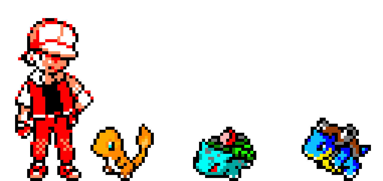 [57b2e7] Red and his Pokemon team