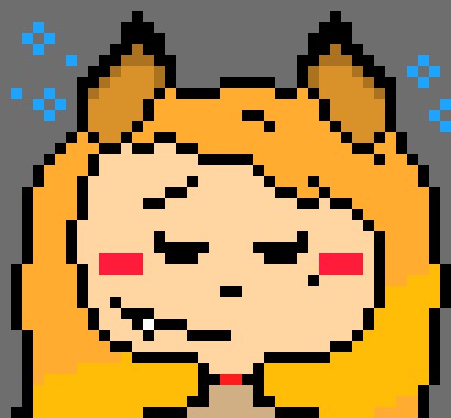 [405e37] Eve Foxx: *She would push him down onto the couch and hop ontop of him. Her tail wagged fast and she leaned in to kiss his neck and softly bite it* Mmmm..*Hic* Master~