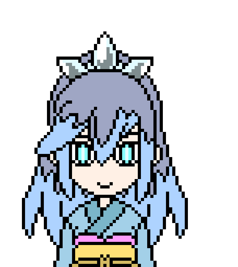 [5b2f3e] -she's only a wavy silhouette, but can be easily distinguished as a girl-