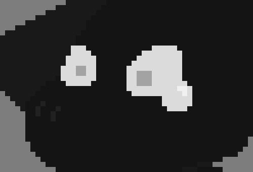 [a34ade] [They look up to see them and looks around to find something to use against them..]