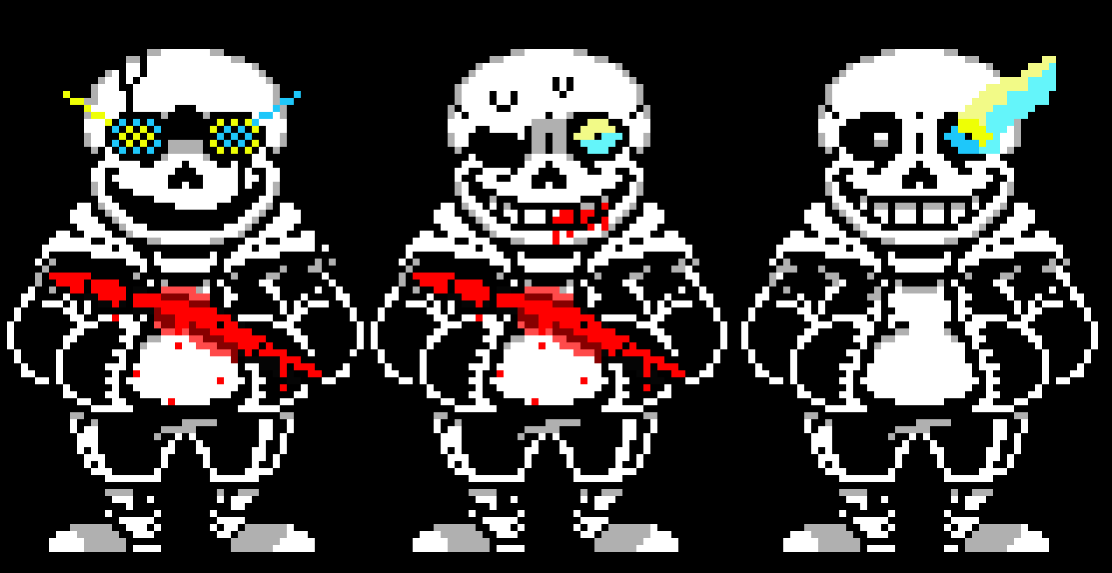 [92ce10] Undertale Last Breath Phases 1,2,3 going from right to left - CT