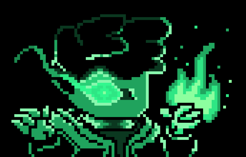 [038bf1] *He flared green with hate and anger...* You wanna try that?