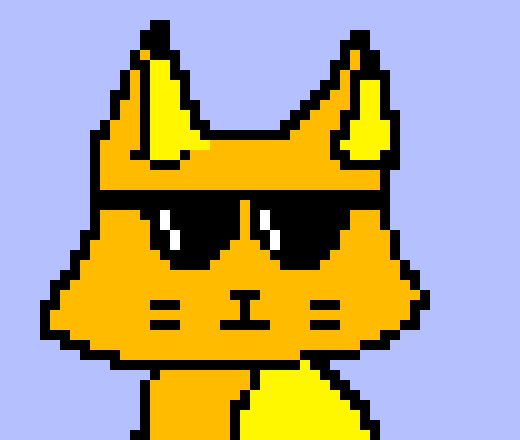 [e07772] hehe... [cool cyan cat]