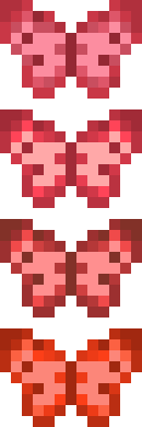 [9b9cad] Red Butterfly Pixel Art