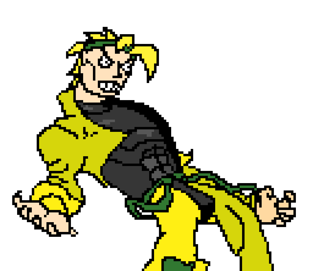 [cd53eb] *brings out the world then kicks star platpun in the leg.* Too slow, too slow! Za warudo is the ultimate stand. Even without his power to stop time, his speed and power far exceed that of your star platpun.