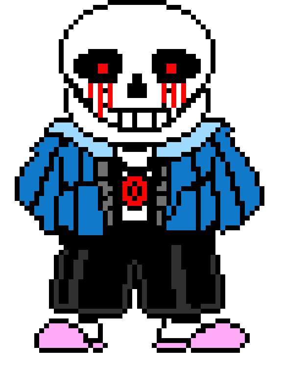 [7456f1] KILLER Sans: heheheh  you're gonna have a very bad time you'll die. h e h,  would you look at that. S O U L S  T O   R E A P