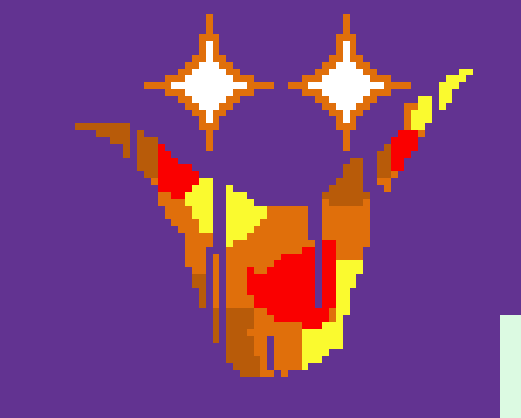 [276fb9] (hey anau is this a good concept?) magmalomainiac (the boss fight) fire and lava spew out of his mouth and burn almost everything they touch-geno